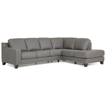 Contemporary 2-Piece Sectional with RAF Chaise